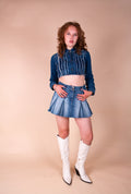 Reworked Denim Cropped Jacket