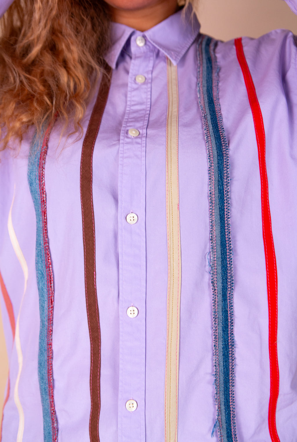 Reworked Retro Lilac Shirt