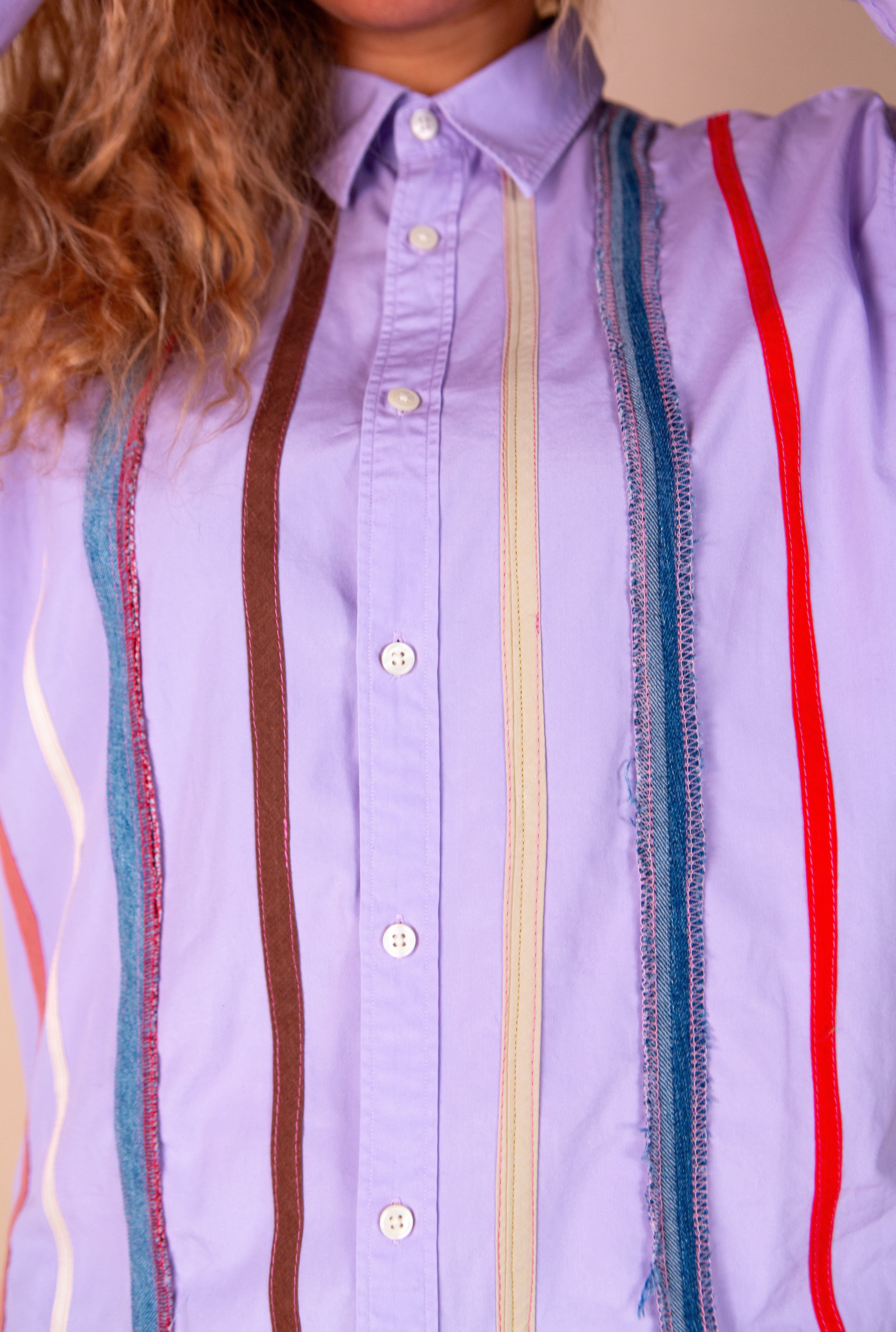 Reworked Retro Lilac Shirt