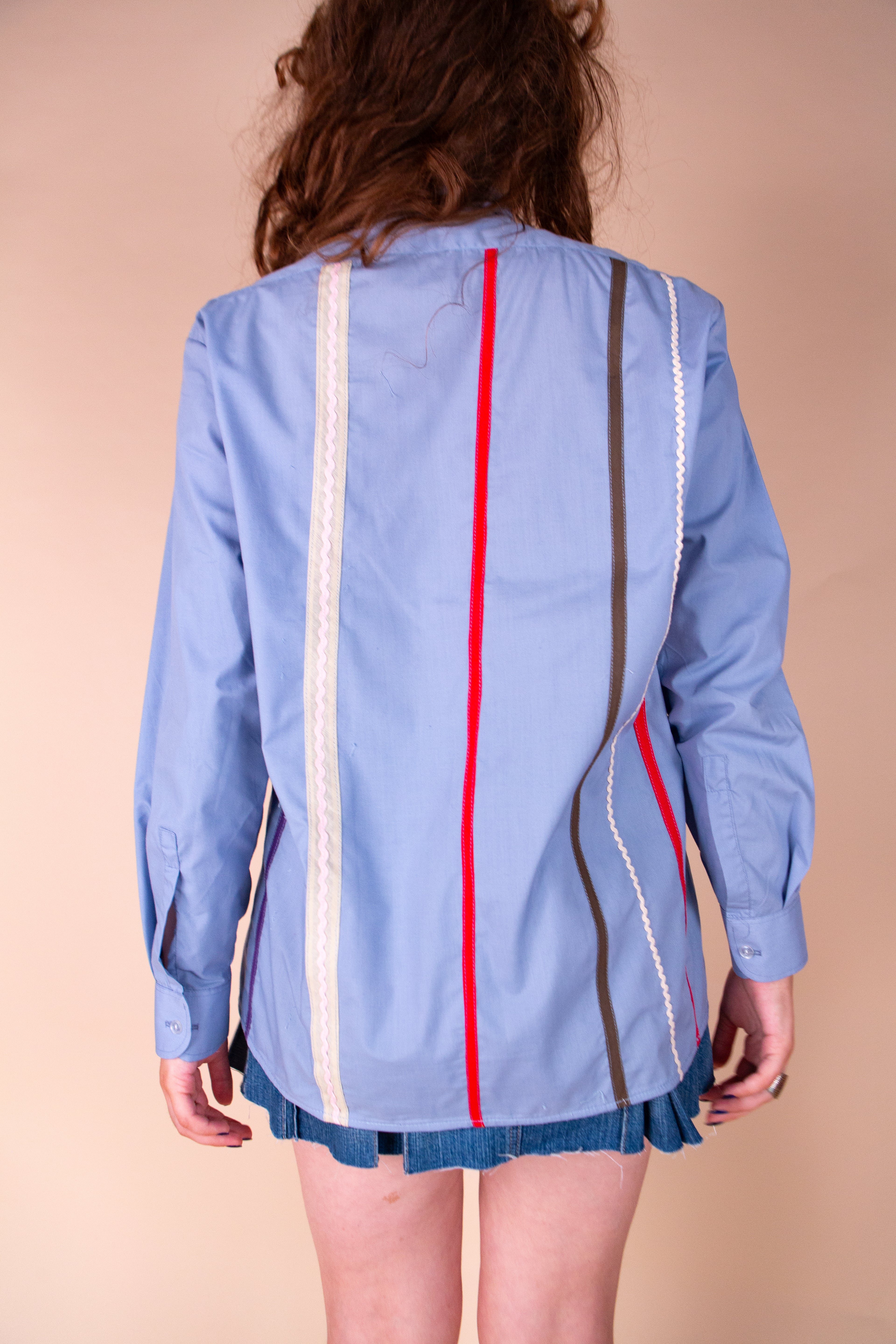 Reworked Retro Sky Blue Shirt