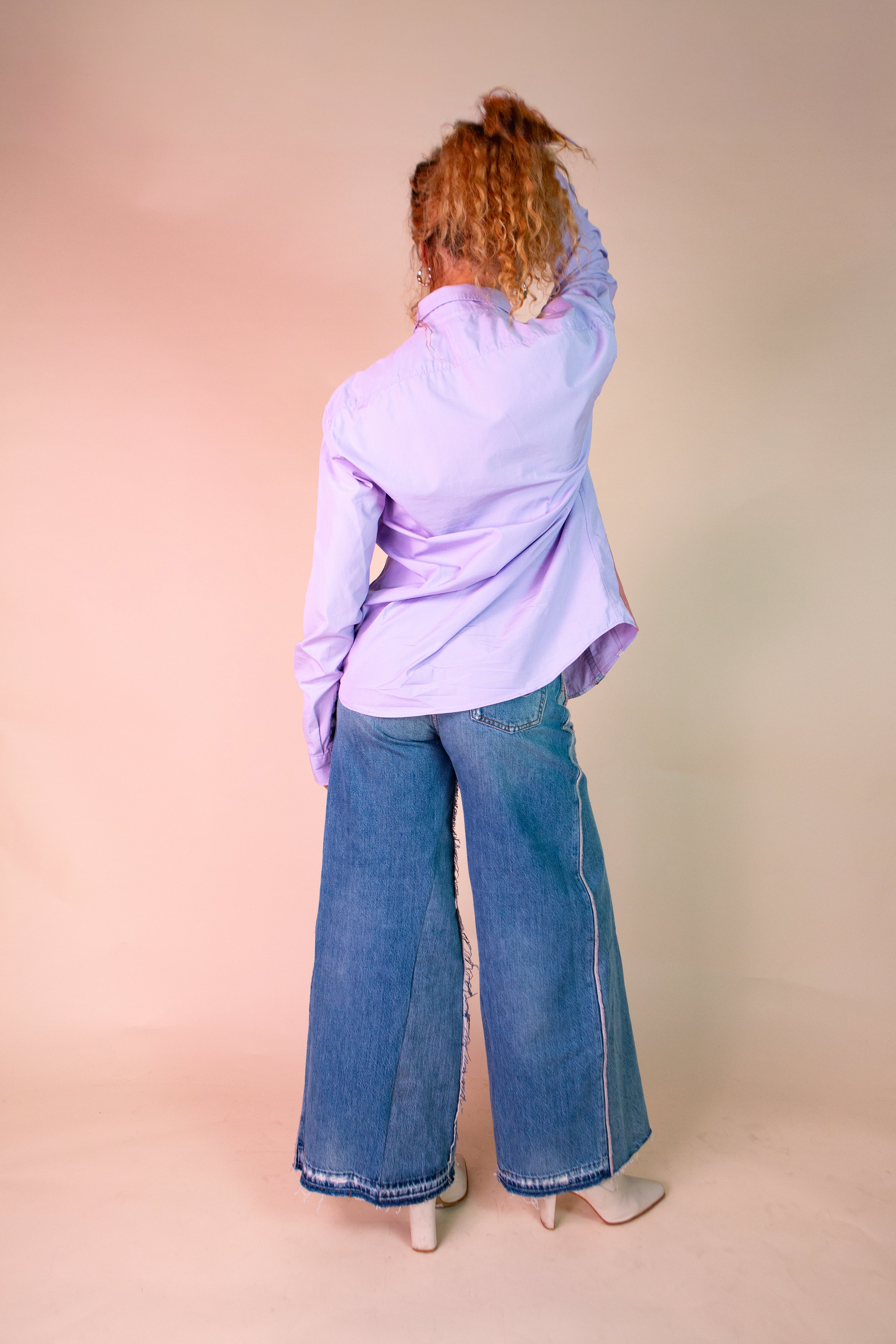 Reworked Retro Lilac Shirt
