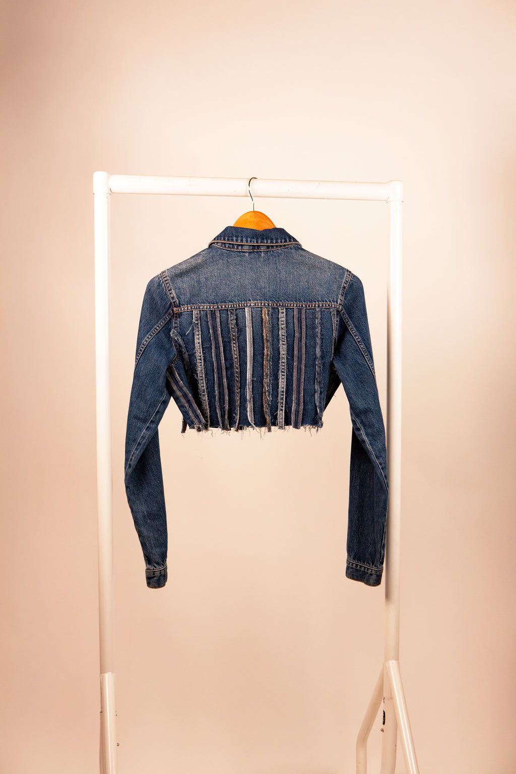 Reworked Denim Cropped Jacket