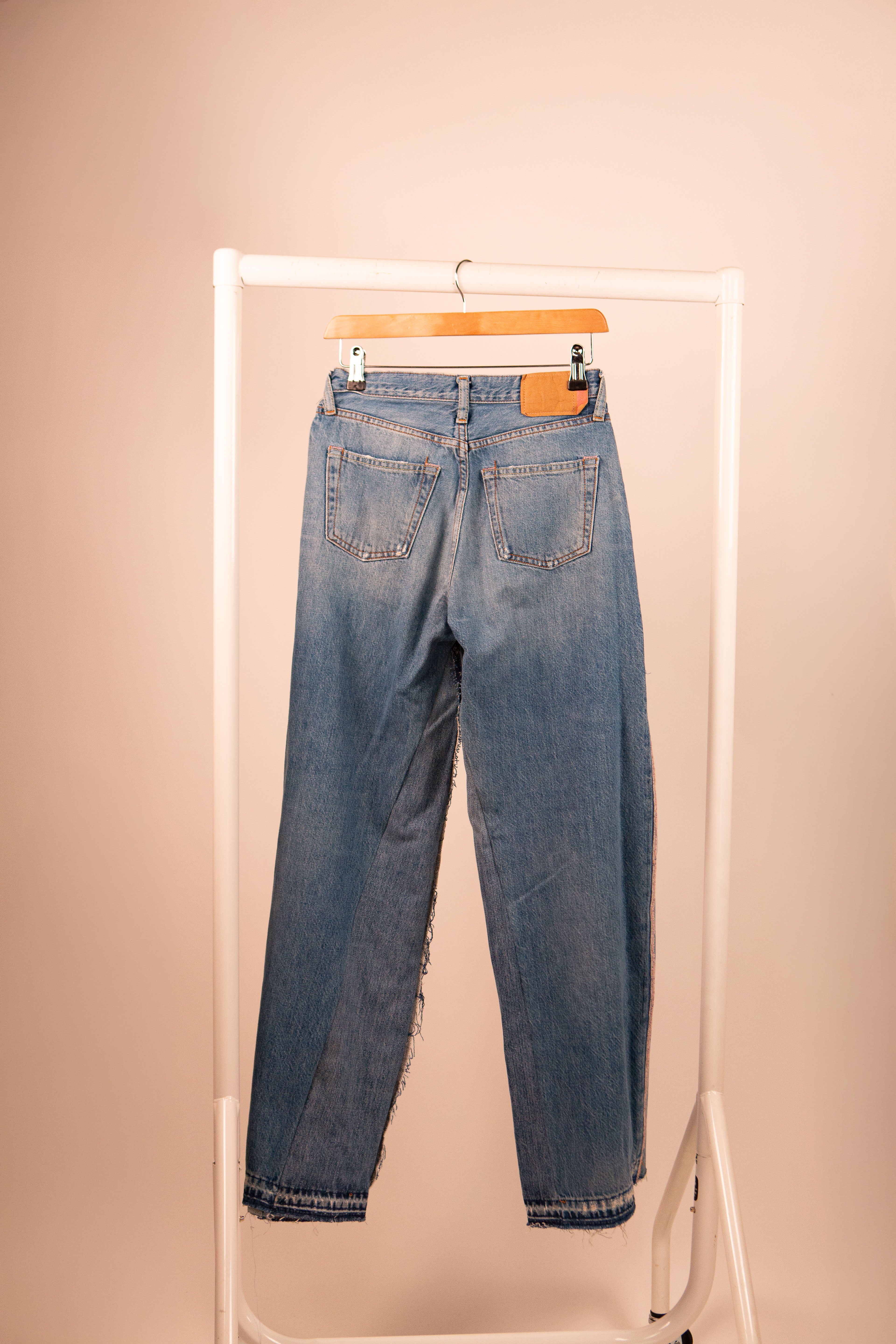 Wide Leg Reworked Denim Jeans